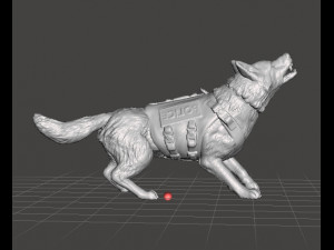 K9 POLICE DOG MINIATURE MODEL FOR WARGAMES BOARDGAMES SCIFI RPG 3D Принт Модель