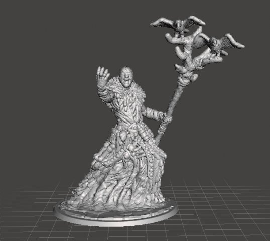 STORM WIZARD MINIATURE MODEL FOR FANTASY GAMES DND RPG 3D प्रिंट मॉडल .c4d .max .obj .3ds .fbx .stl .blend 