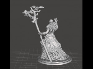 STORM WIZARD MINIATURE MODEL FOR FANTASY GAMES DND RPG 3D प्रिंट मॉडल
