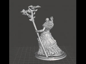 STORM WIZARD MINIATURE MODEL FOR FANTASY GAMES DND RPG 3D Print Model