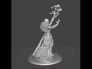 STORM WIZARD MINIATURE MODEL FOR FANTASY GAMES DND RPG 3D प्रिंट मॉडल