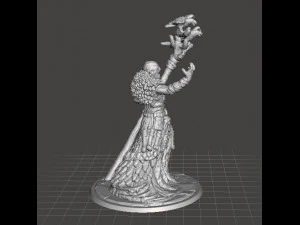STORM WIZARD MINIATURE MODEL FOR FANTASY GAMES DND RPG 3D Print Model