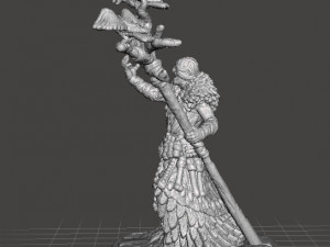 STORM WIZARD MINIATURE MODEL FOR FANTASY GAMES DND RPG 3D प्रिंट मॉडल