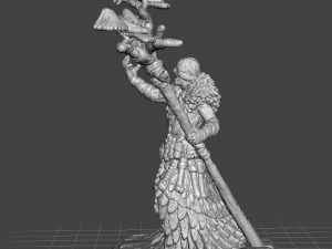 STORM WIZARD MINIATURE MODEL FOR FANTASY GAMES DND RPG 3D Print Model