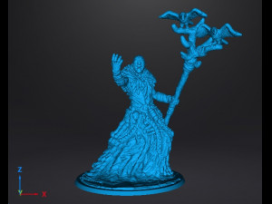 STORM WIZARD MINIATURE MODEL FOR FANTASY GAMES DND RPG 3D प्रिंट मॉडल