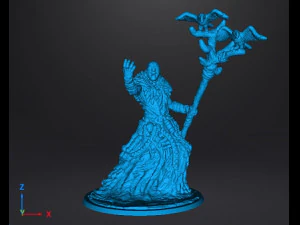 STORM WIZARD MINIATURE MODEL FOR FANTASY GAMES DND RPG 3D Print Model