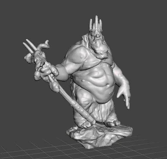 GOBLIN KING MINIATURE MODEL FOR FANTASY GAMES DND RPG 3D Print Model .c4d .max .obj .3ds .fbx .stl .blend 