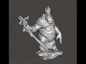 GOBLIN KING MINIATURE MODEL FOR FANTASY GAMES DND RPG Modelo de impresión 3D