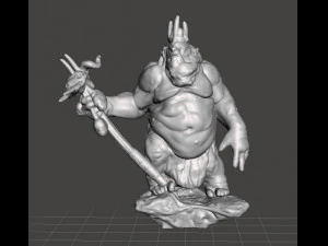 GOBLIN KING MINIATURE MODEL FOR FANTASY GAMES DND RPG 3D Print Model