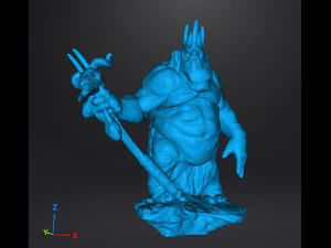 GOBLIN KING MINIATURE MODEL FOR FANTASY GAMES DND RPG 3D Print Model