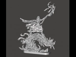 ファンタジーゲーム RPG DND 用ネクロマンサー ウィザード ヒーロー ミニチュア モデル 3Dプリントモデル