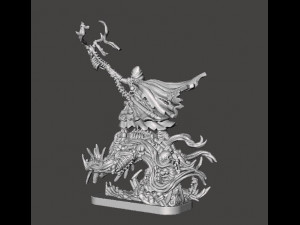 NECROMANCER WIZARD HERO MINIATURE MODEL FOR FANTASY GAMES RPG DND 3Dプリントモデル