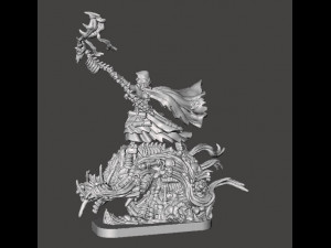NECROMANCER WIZARD HERO MINIATURE MODEL FOR FANTASY GAMES RPG DND 3Dプリントモデル