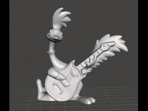 LOONEY TUNES ROCKBAND ROAD RUNNER WERBEFIGUR 90ER JAHRE PVC 3D Druckmodell