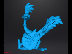 LOONEY TUNES ROCK BAND ROAD RUNNER PROMOTIONAL FIGURE 90S PVC 3D Print Model