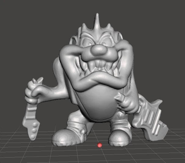 LOONEY TUNES ROCK BAND TAZ PROMOTIONAL FIGURE 90S PVC 3D Print Model .c4d .max .obj .3ds .fbx .stl .blend 