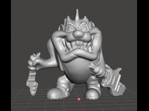 LOONEY TUNES ROCK BAND TAZ PROMOTIONAL FIGURE 90S PVC 3Dプリントモデル