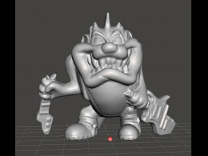 LOONEY TUNES ROCK BAND TAZ FIGURA PROMOCIONAL DOS ANOS 90 PVC Modelo de Impressão 3D