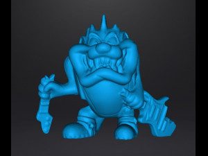 LOONEY TUNES ROCK BAND TAZ PROMOTIONAL FIGURE 90S PVC 3D Baskı Modeli