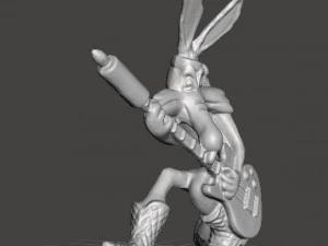 LOONEY TUNES ROCK BAND WILE E COYOTE PROMOTIONAL FIGURE 90S PVC 3D Print Model