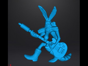 LOONEY TUNES ROCK BAND WILE E COYOTE PROMOTIONAL FIGURE 90S PVC 3D-printmodel