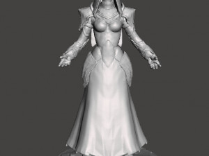 MOON TEMPLE FEMALE MAGE PRIESTESS MINIATURE MODEL FOR FANTASY GAMES RPG DND Modèles 3D en vedette