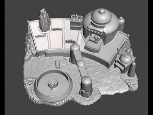 SW MOS ESPA DIORAMA ВИНТАЖНА ФІГУРА МОДЕЛЬ ГОНОВА СЦЕНА 90-х 3D Принт Модель