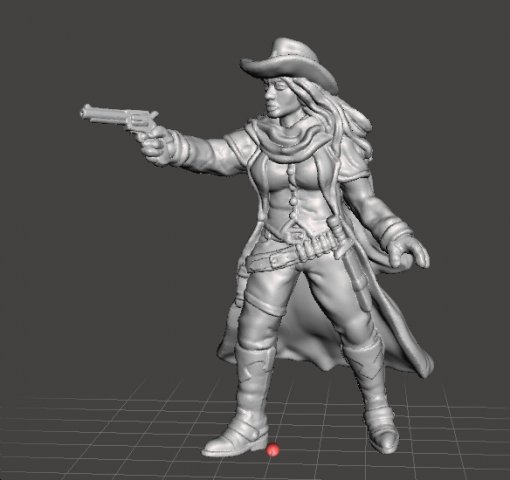 CALAMITY JANE COWGIRL HEROINE MINIATURE MODEL FOR GAMES DND RPG Modello di stampa 3D .c4d .max .obj .3ds .fbx .stl .blend 