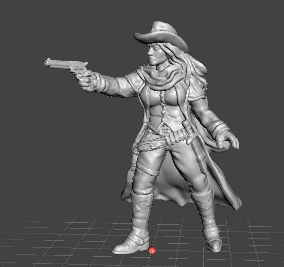 CALAMITY JANE COWGIRL HEROINE MINIATURE MODEL FOR GAMES DND RPG 3D Print Model .c4d .max .obj .3ds .fbx .stl .blend 