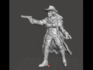 МИНИАТЮРНАЯ МОДЕЛЬ ГЕРОИНЫ CALAMITY JANE COWGIRL ДЛЯ ИГР DND RPG 3D Принт Модель