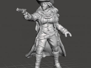 CALAMITY JANE COWGIRL HEROINE MINIATURE MODEL FOR GAMES DND RPG Modello di stampa 3D