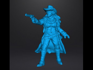 CALAMITY JANE COWGIRL HEROINE MINIATURE MODEL FOR GAMES DND RPG Modello di stampa 3D