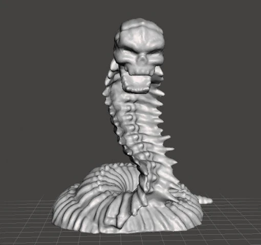 SKELETON NAGA MINIATURE MODEL FOR FANTASY GAMES DND AND RPG 3D Print Model .c4d .max .obj .3ds .fbx .stl .blend 