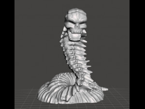 SKELETON NAGA MINIATURE MODEL FOR FANTASY GAMES DND AND RPG 3Dプリントモデル