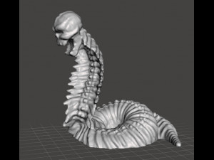 SKELETON NAGA MINIATURE MODEL FOR FANTASY GAMES DND AND RPG 3D 프린트 모델