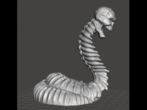 SKELETON NAGA MINIATURE MODEL FOR FANTASY GAMES DND AND RPG 3D Print Model