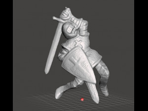 KNIGHT WITH SWORD AND SHIELD 54MM FIGURE MODEL TOY 1-32 SCALE 3D Print Model