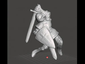 ЛИЦАР З МЕЧЕМ І ЩИТОМ 54ММ ФІГУРКА МОДЕЛЬ ІГРАШКИ 1-32 МАСШТАБ 3D Принт Модель