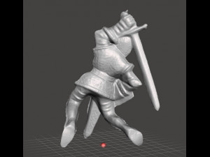 KNIGHT WITH SWORD AND SHIELD 54MM FIGURE MODEL TOY 1-32 SCALE 3D Print Model
