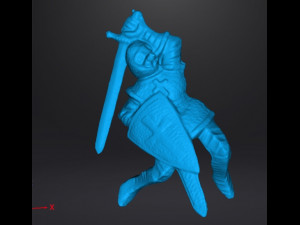 KNIGHT WITH SWORD AND SHIELD 54MM FIGURE MODEL TOY 1-32 SCALE 3D Print Model