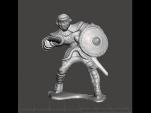 KNIGHT WITH LANCE AND SHIELD 54MM FIGURE MODEL TOY 1-32 SCALE 3D 프린트 모델