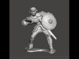 MAINAN MODEL KNIGHT WITH LANCE AND SHIELD 54 MM SKALA 1-32 Model Cetak 3D