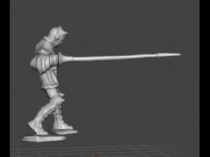 KNIGHT WITH LANCE AND SHIELD 54MM FIGURE MODEL TOY 1-32 SCALE Modelo de Impressão 3D