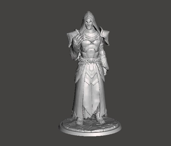 MOON TEMPLE MALE MAGE PRIEST MINIATURE MODEL FOR FANTASY GAMES DND RPG 3Dプリントモデル .c4d .max .obj .3ds .fbx .stl .blend 