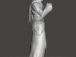 MOON TEMPLE MALE MAGE PRIEST MINIATURE MODEL FOR FANTASY GAMES DND RPG 3D Print Model