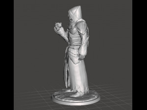 MOON TEMPLE MALE MAGE PRIEST MINIATURE MODEL FOR FANTASY GAMES DND RPG 3Dプリントモデル