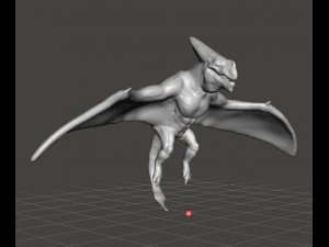 MUTANT PTERAMONSTER FIGURE MODEL ANIMAL CREATURE DND RPG 3D Print Model