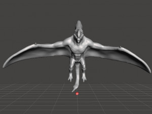MUTANT PTERAMONSTER FIGURE MODEL ANIMAL CREATURE DND RPG Modello di stampa 3D