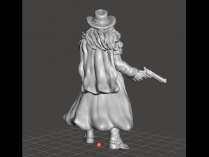 BANDIT COWGIRL WITH DUAL REVOLVERS HEROINE MINIATURE MODEL FOR GAMES DND RPG 3Dプリントモデル