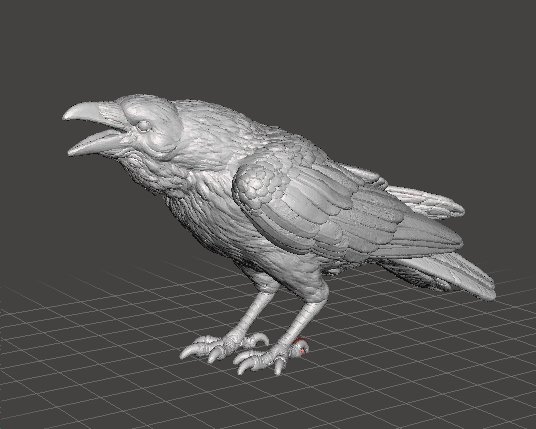 CROW CAWING FIGURE MODEL ANIMAL CREATURE FIGURE ORNAMENT 3D 프린트 모델 .c4d .max .obj .3ds .fbx .stl .blend 